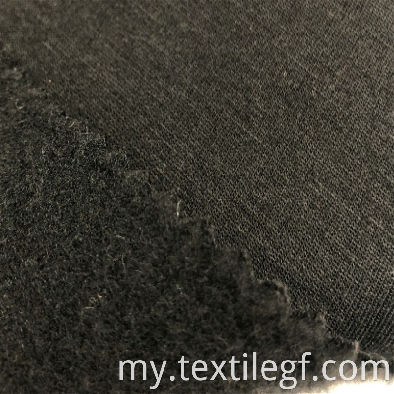 Hot sale TC French Black KnittingTerry Brushed Fabric (2)